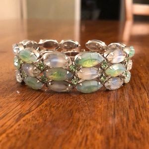 ❗️Vintage Kramer of New York Givre Glass Bracelet